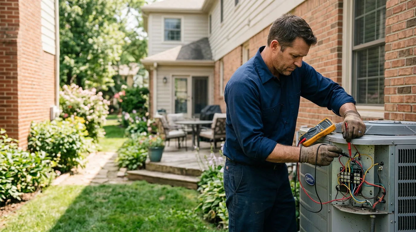 HVAC technician working near Philadelphia, PA